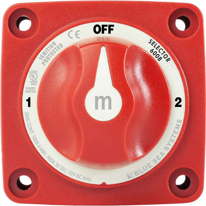 6008 M - Series Battery Switch 3 Position - Red - Young Farts RV Parts