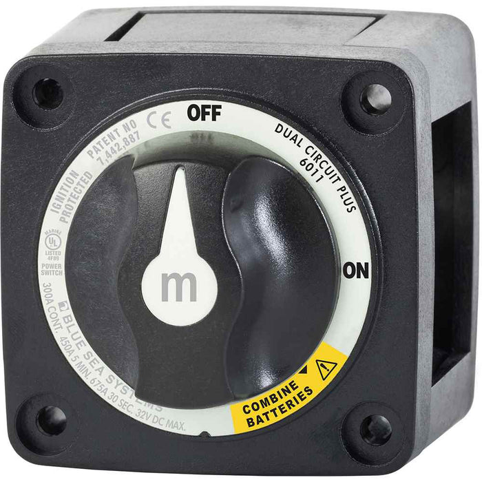 6011200 m - Series Battery Switch Dual Circuit Plus - Black - Young Farts RV Parts