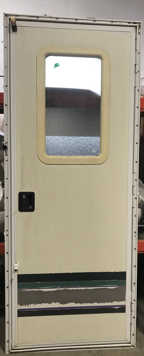 Used Square Corner Entry Door 26" H x 69 3/4" W