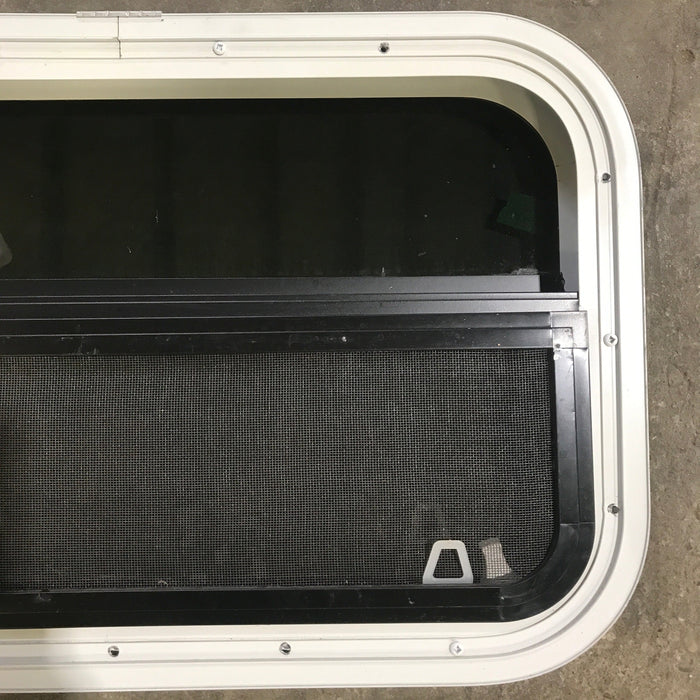 Used White Radius Opening Window : 23.5" X 14.5" X 1.875"