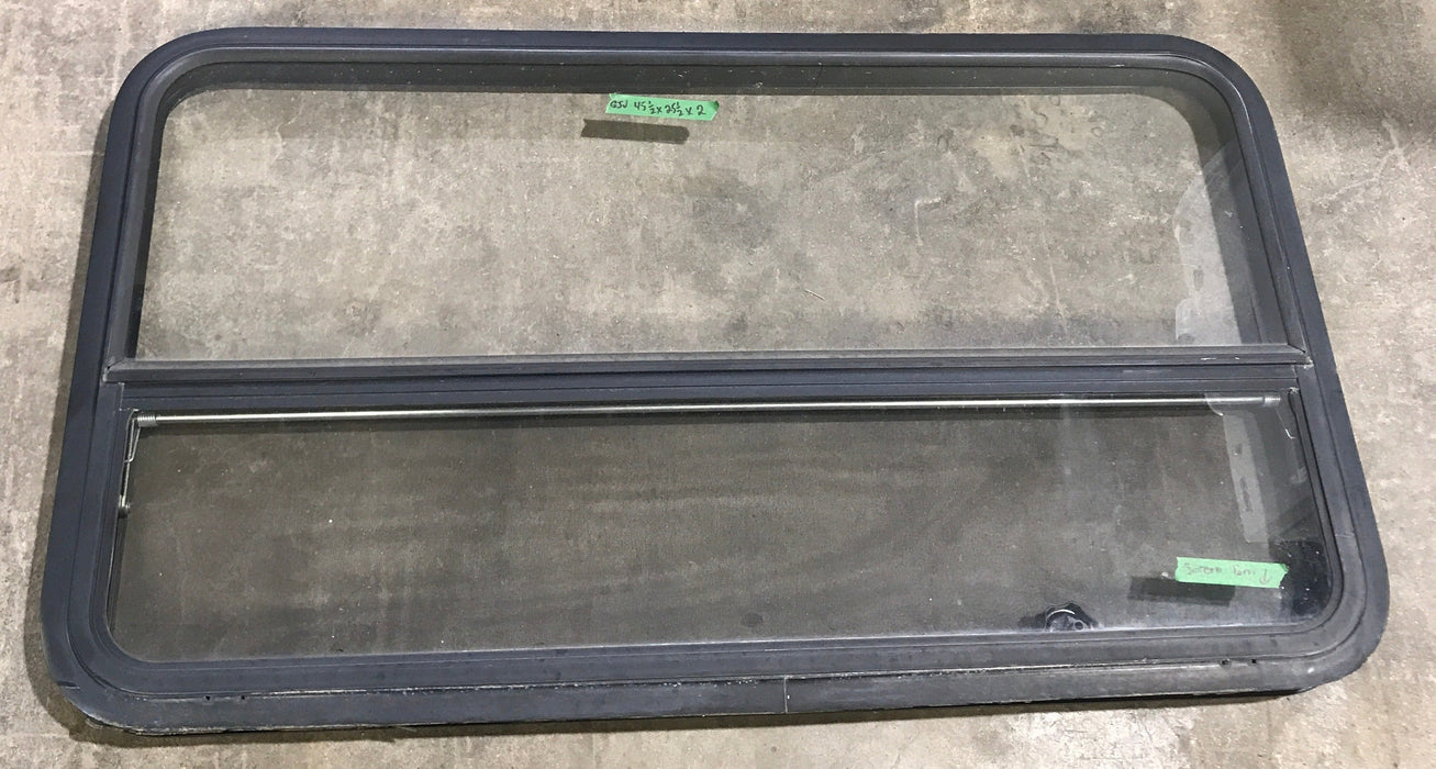 Used Black Radius Opening Window : 45 1/2" W x 25 1/2" H x 2" D