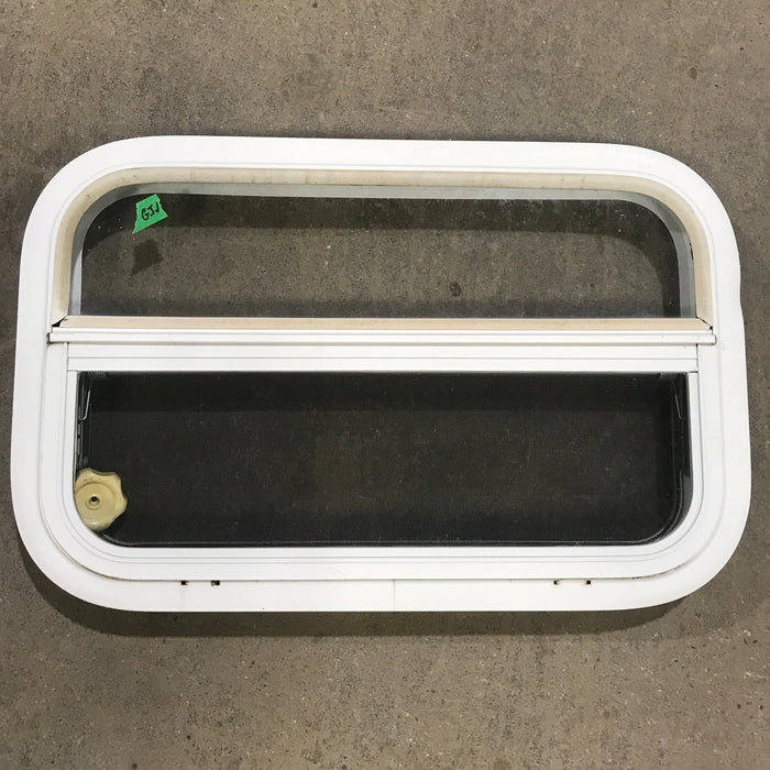 Used White Radius Opening Window : 23 1/2" W x 14 1/2" H x 1 7/8" D