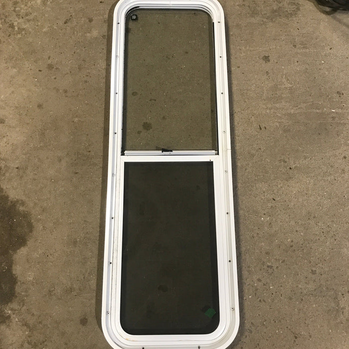 Used White Radius Opening Window : 48" W x 14 3/4" H x 1 7/8" D