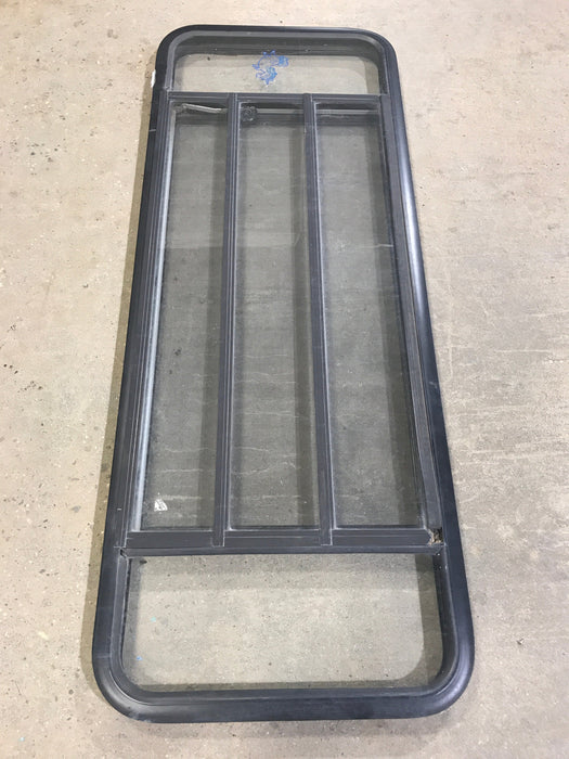 Used Black Radius Opening Window : 60" W x 21 3/4" H x 2" D