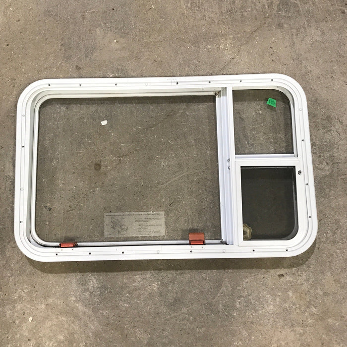 Used White Radius Emergency Opening Window : 35 1/2" W x 21 1/2" H x 1 7/8" D