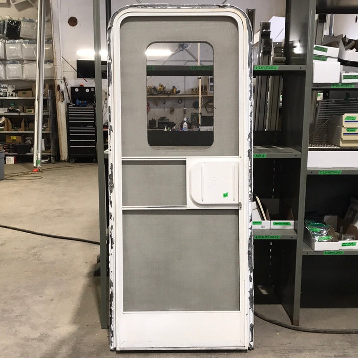 Used Radius Cornered Entry Door 76 3/4" H x 29 1/2" W X 2 1/4" D