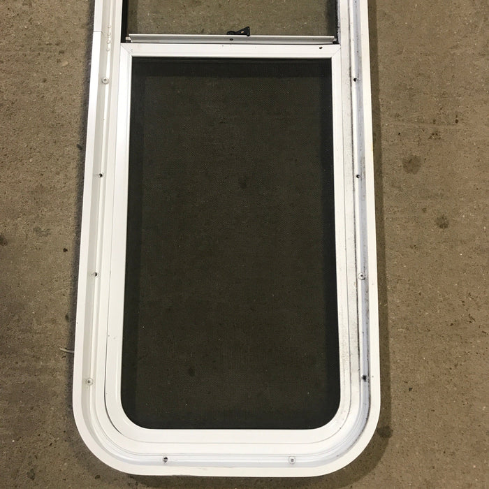 Used White Radius Opening Window : 48" W x 14 3/4" H x 1 7/8" D