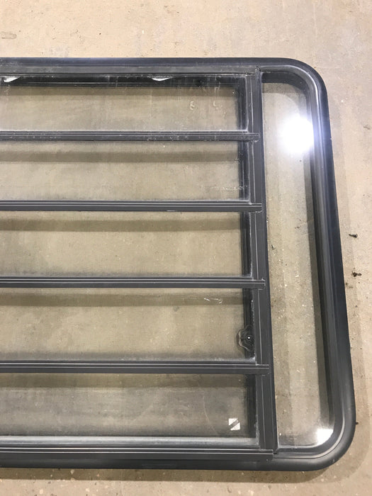 Used Black Radius Opening Window : 45 1/2" W x 35 3/4" H x 2" D