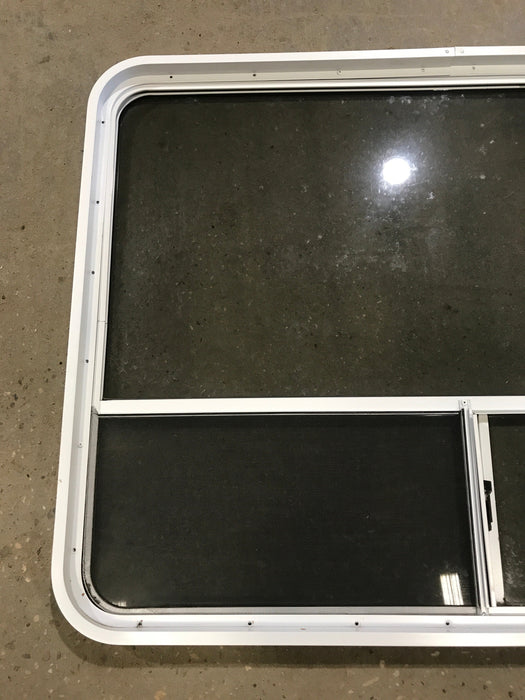 Used White Radius Opening Window : 48 1/4" W x 35 3/4" H x 2" D