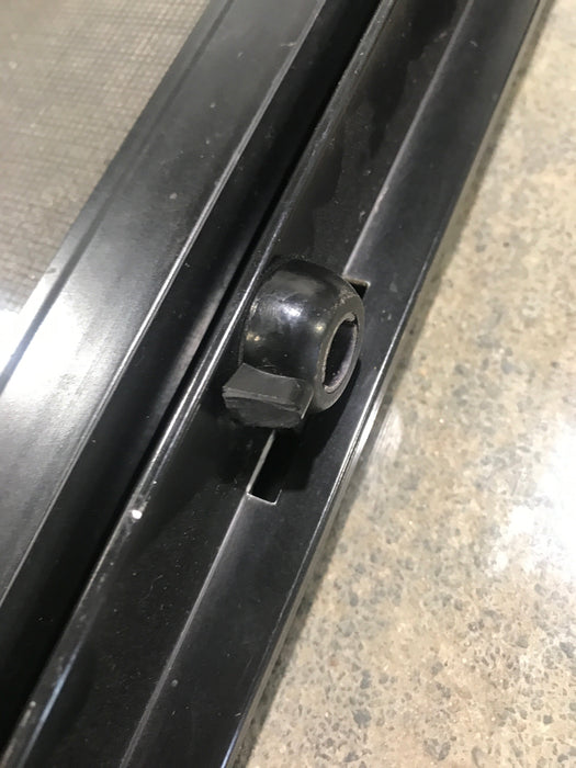 Used Black Radius Opening Window : 59 1/2" W X 25 3/4" H X 2" D - Young Farts RV Parts