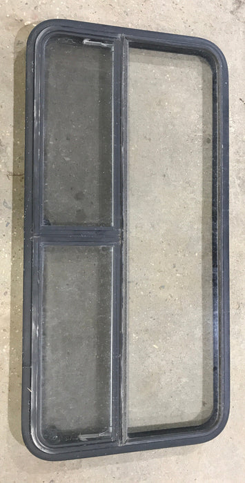 Used Black Radius Window : 53 1/4" W x 25 1/4" H x 2 1/4" D