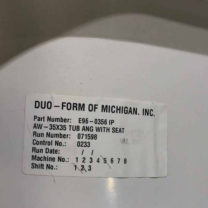 Used Shower Base (pan) W/Seat