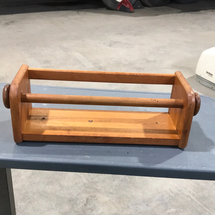 Used Paper Towel Holder, Wood 14" X 5"
