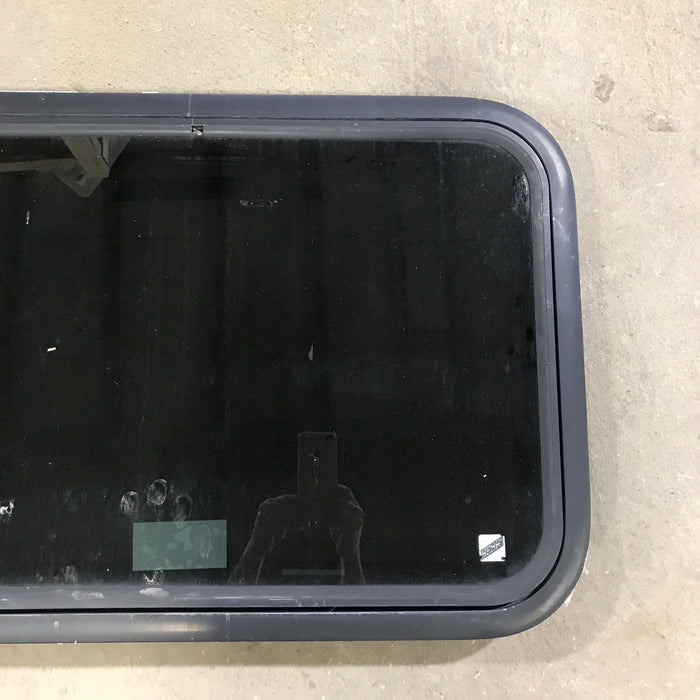 Used Black Radius Emergency Opening Window : 29.5" X 19.5" X 1.5"