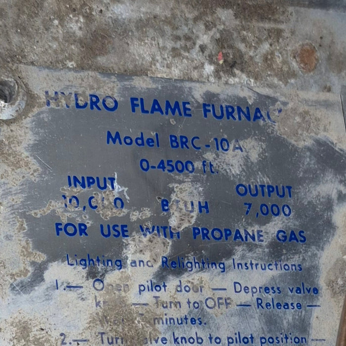 7000 BTU Used Atwood/ Hydro Flame RV Propane Furnace - BRC-10A