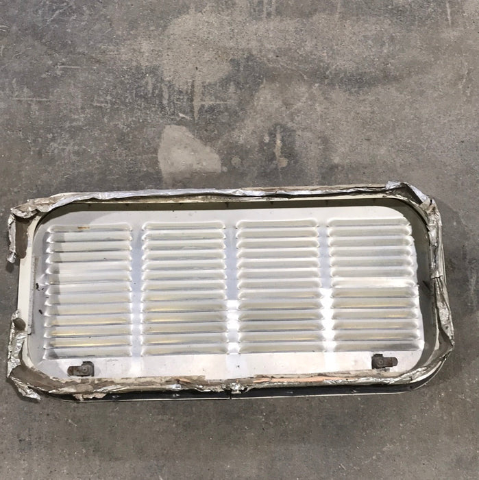 USED DOMETIC Off White Exterior Vent Door with Frame 28 3/4" W x 13 1/2" H x 1 1/2" D