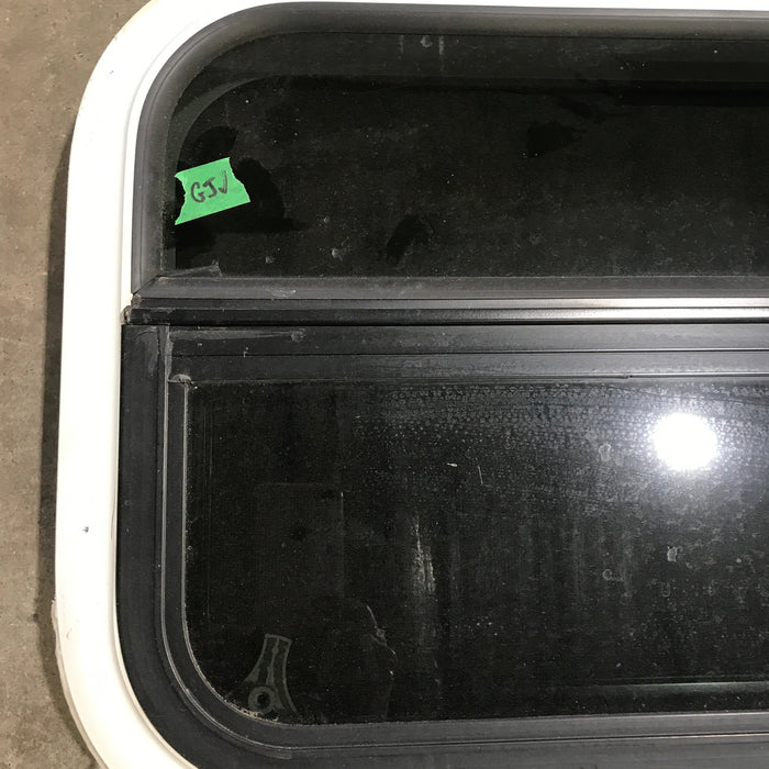 Used White Radius Opening Window : 23.5" X 14.5" X 1.875"
