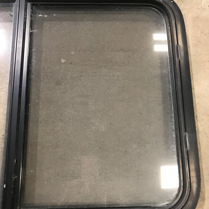 Used Black Radius Opening Window : 23" X 34.5" X 1.875"