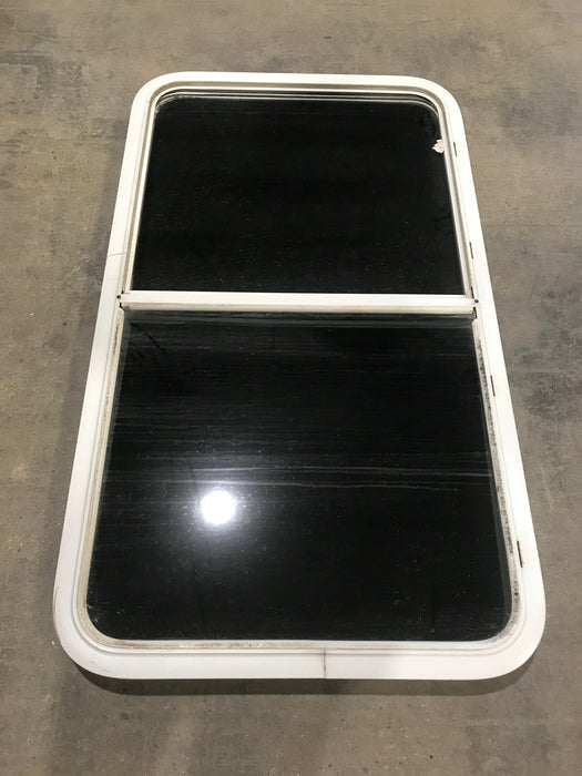 Used White Radius Opening Window : 45 1/4" W x 25 1/2" H x 2" D