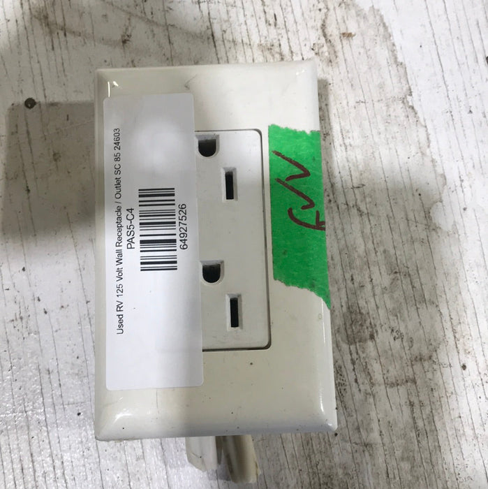 Used RV 125 Volt Wall Receptacle / Outlet SC 85 24603