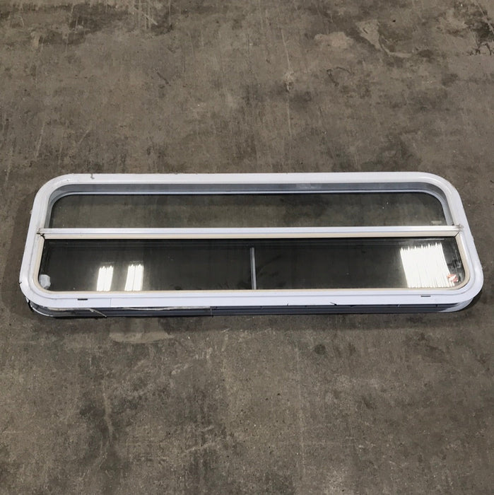 Used White Radius Opening Window : 47 3/4" W x 17 3/4" H x 2" D