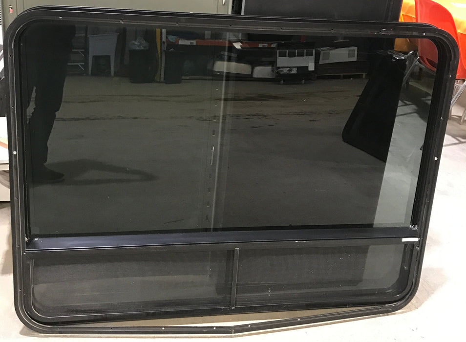 Used Black Radius Opening Window : 47 3/4" W x 34 3/4" H x 2" D