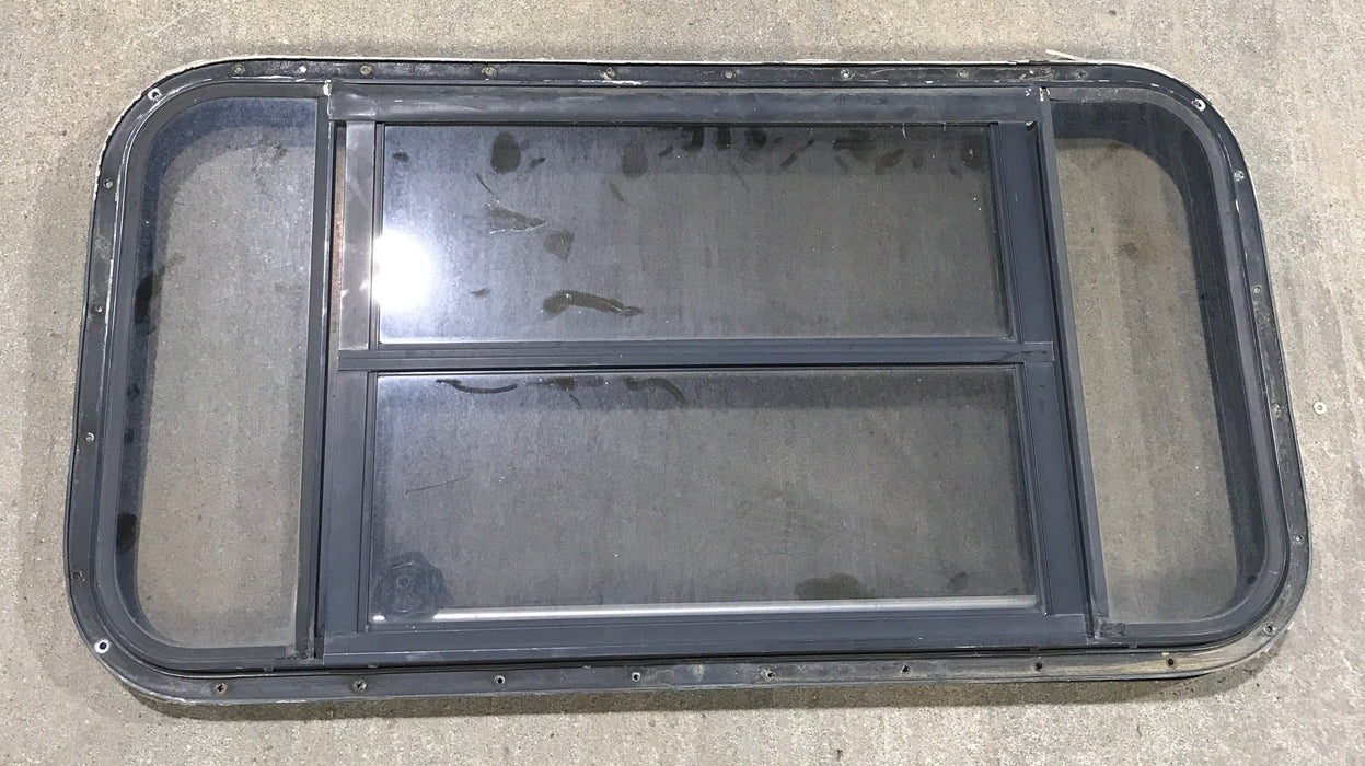 Used Black Radius Opening Window : 37" W x 19 1/4" H x 1 1/4"