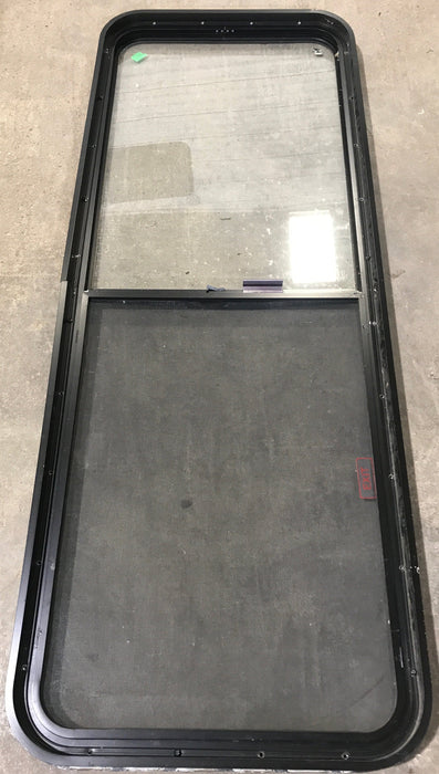Used Black Radius Opening Window : 60 1/4" W x 21 3/4" H x 1 7/8" D