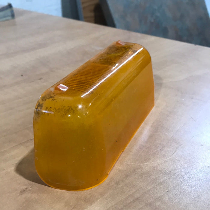 Used Oval Porch Light lens - 6" X 2 1/2" - Amber