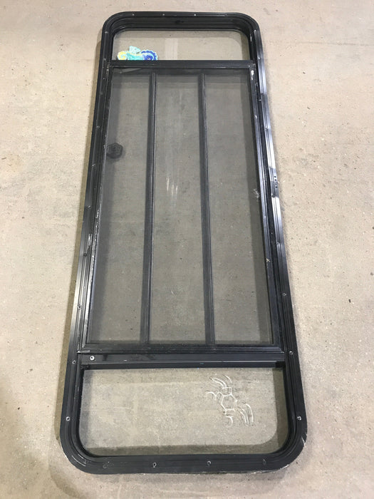 Used Black Radius Opening Window : 60" W x 21 3/4" H x 2" D