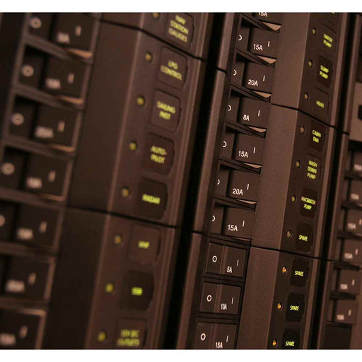 7403 Single Pole Small Case 2" Flat Rocker Circuit Breaker - 15 Amp - Young Farts RV Parts