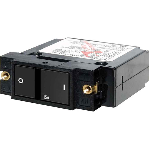 7403 Single Pole Small Case 2" Flat Rocker Circuit Breaker - 15 Amp - Young Farts RV Parts