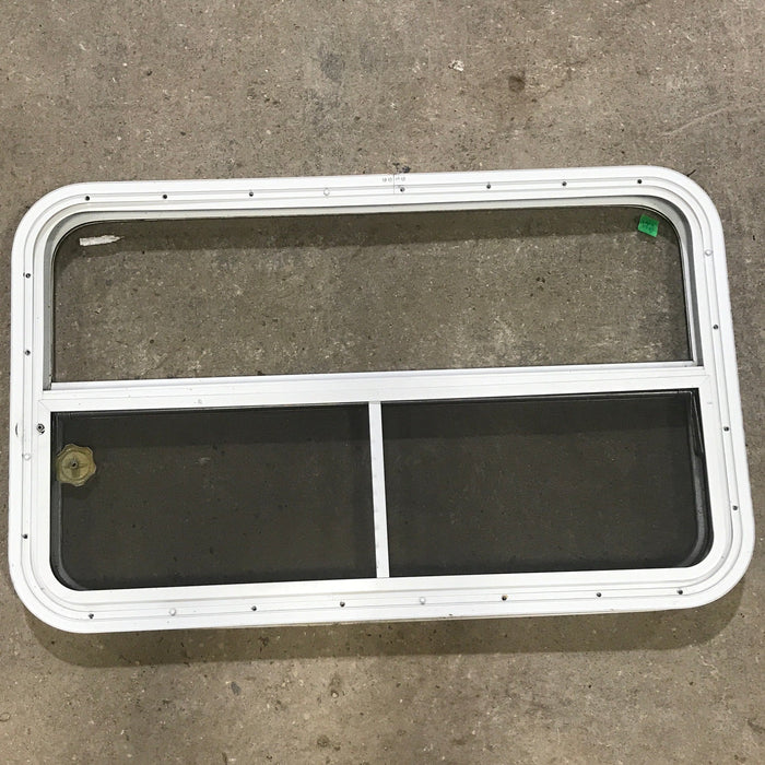 Used White Radius Opening Window : 35 1/2" W x 21 1/2" H x 1 7/8" D