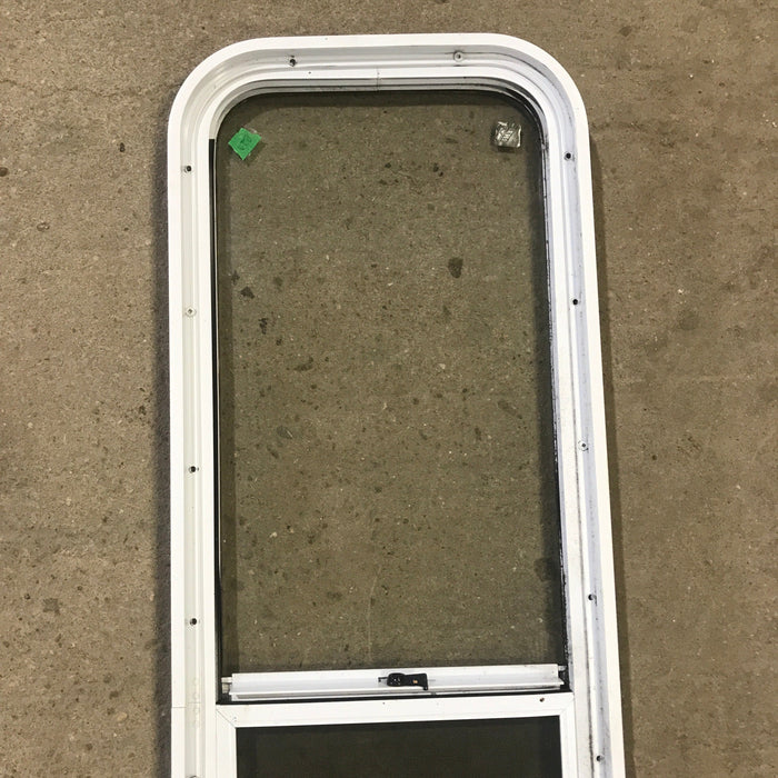 Used White Radius Opening Window : 48" W x 14 3/4" H x 1 7/8" D