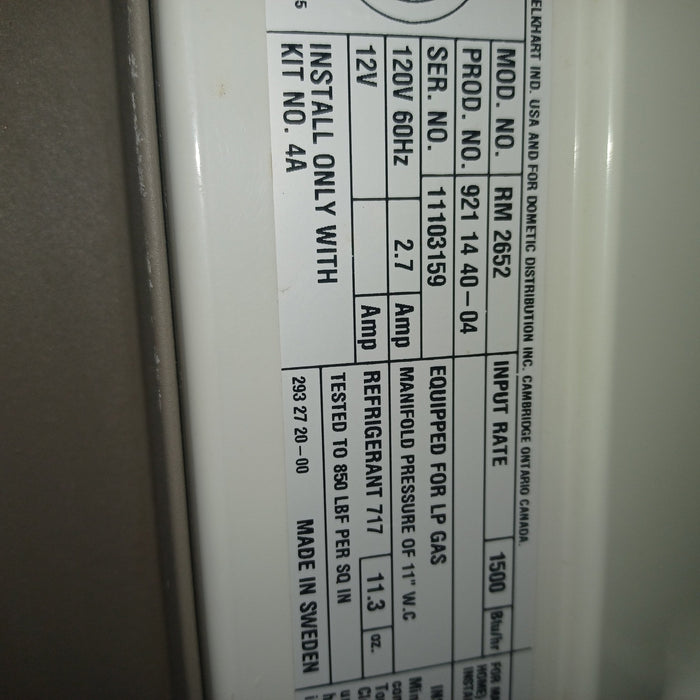 Used Complete Dometic Fridge, 2-Way - RM2652