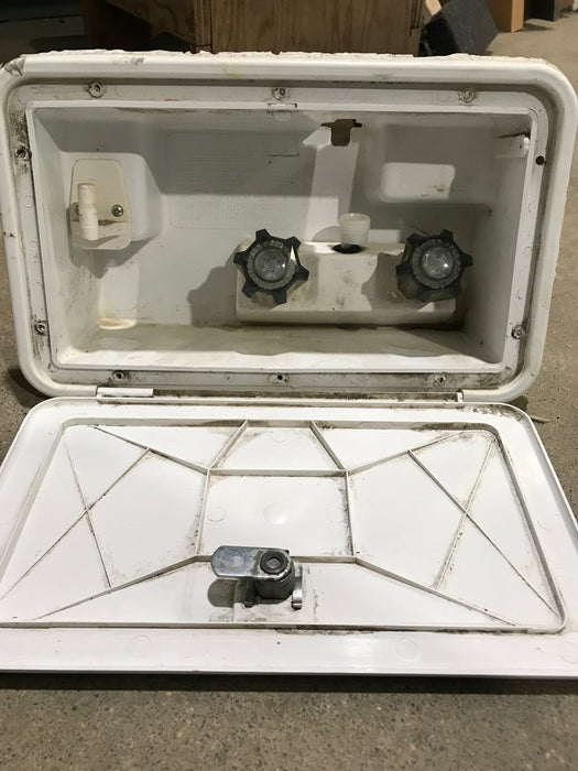 Used 12 3/4" W RV Access Hatch - Outdoor Shower