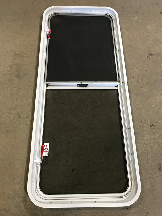 Used White Radius Emergency Opening Window : 54 1/4" W x 21 3/4" H x 2" D