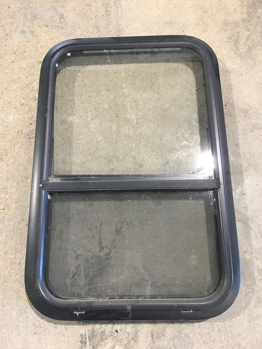 Used Black Radius Opening Window : 27 3/4" W x 18" H x 1 3/4"