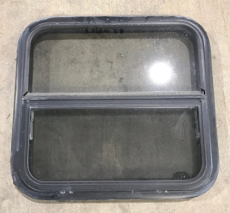 Used Black Radius Opening Window : 23 1/4" W x 21 1/4" H x 2"