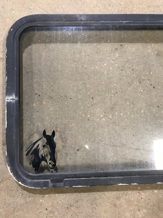 Used Black Radius Opening Window : 60" W x 21 1/2" H x 1 7/8" D