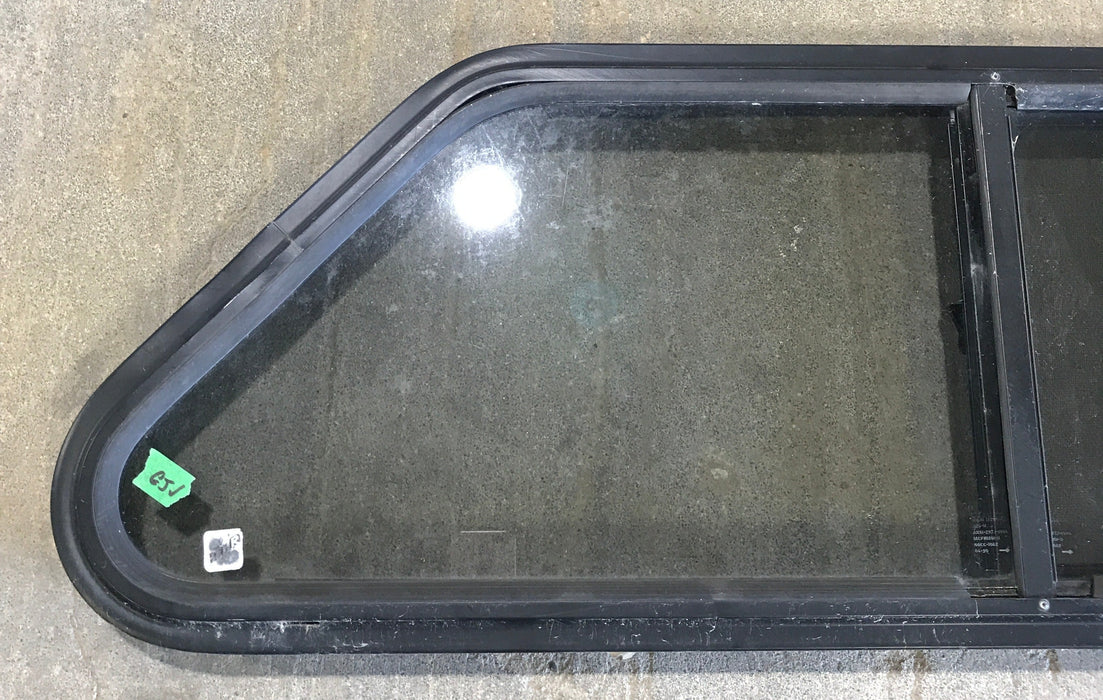 Used Slanted Black Radius Opening Window : 36 3/4" W x 13 1/2" H x 2" D