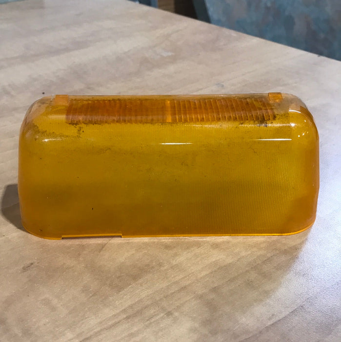 Used Oval Porch Light lens - 6" X 2 1/2" - Amber