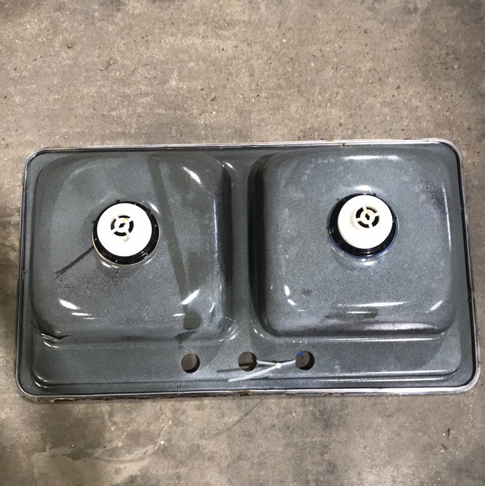 Used Double Kitchen Sink 33” W x 19” L