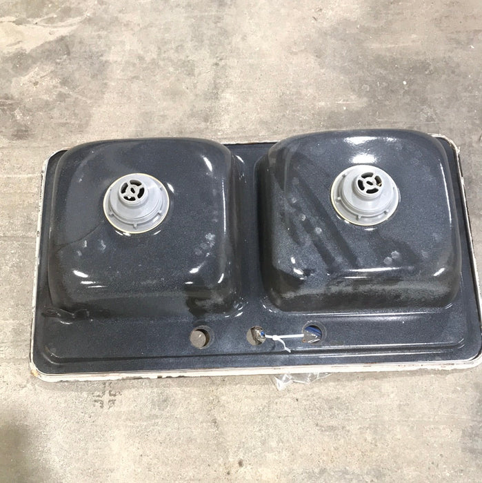Used Double Kitchen Sink 33” W x 19” L