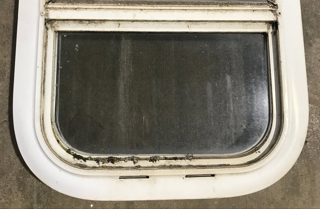 Used White Radius Opening Window : 13 1/2" W x 17 1/2" H x 1 7/8" D