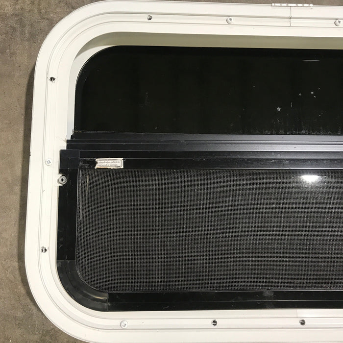 Used White Radius Opening Window : 23.5" X 14.5" X 1.875"