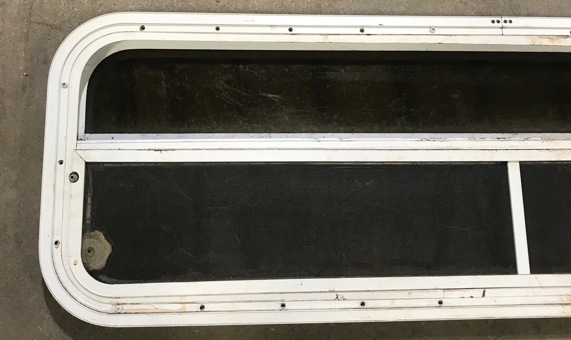 Used White Radius Opening Window : 47 1/2" W x 14 1/2" H x 1 7/8" D