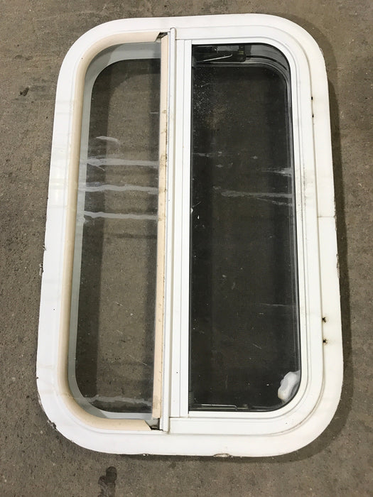 Used White Radius Opening Window : 23 1/4" W X 14 1/2" H X 1 1/2" D