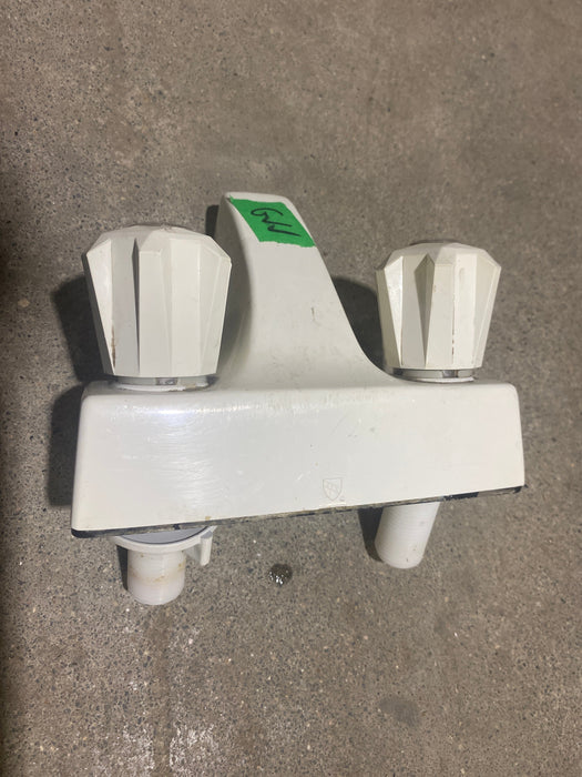Used 4" Bathroom Faucet, Bone, Bone Knobs