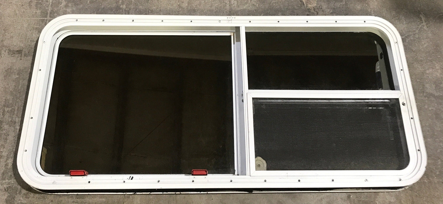 Used White Emergency Opening Window : 47 1/2" W x 21 1/2" H x 2" D